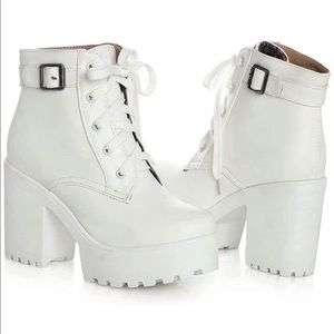 lace up heeled boots